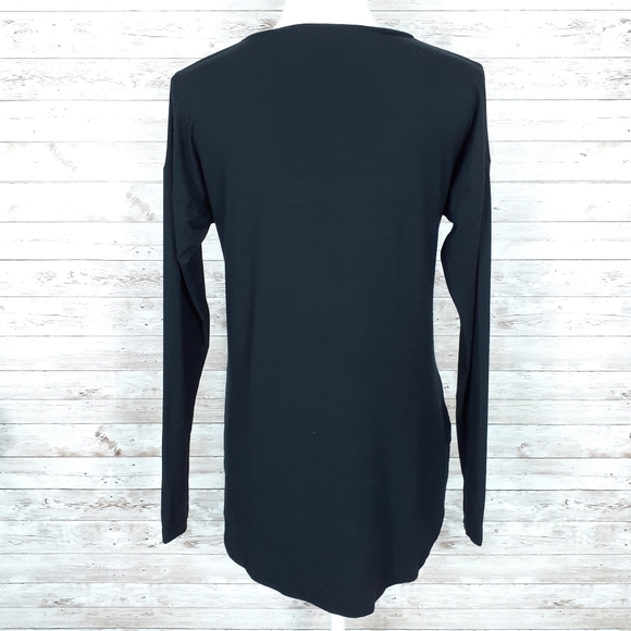 INC Soft Long Sleeved Top S Round Bottom Hi Lo Hem 880 - Picture 3 of 7